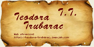 Teodora Trubarac vizit kartica